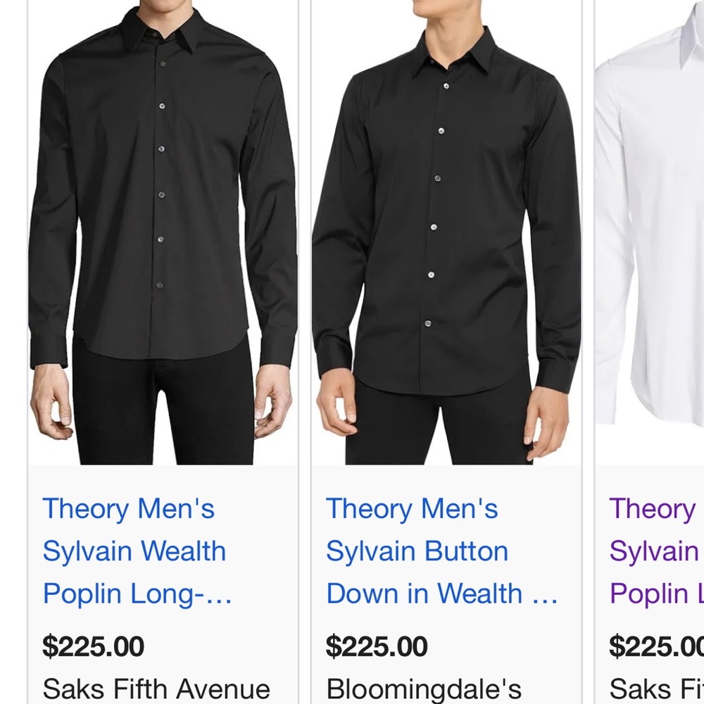 Theory Sylvain Wealth Poplin Long-Sleeve Shirt - Picture 2 of 7